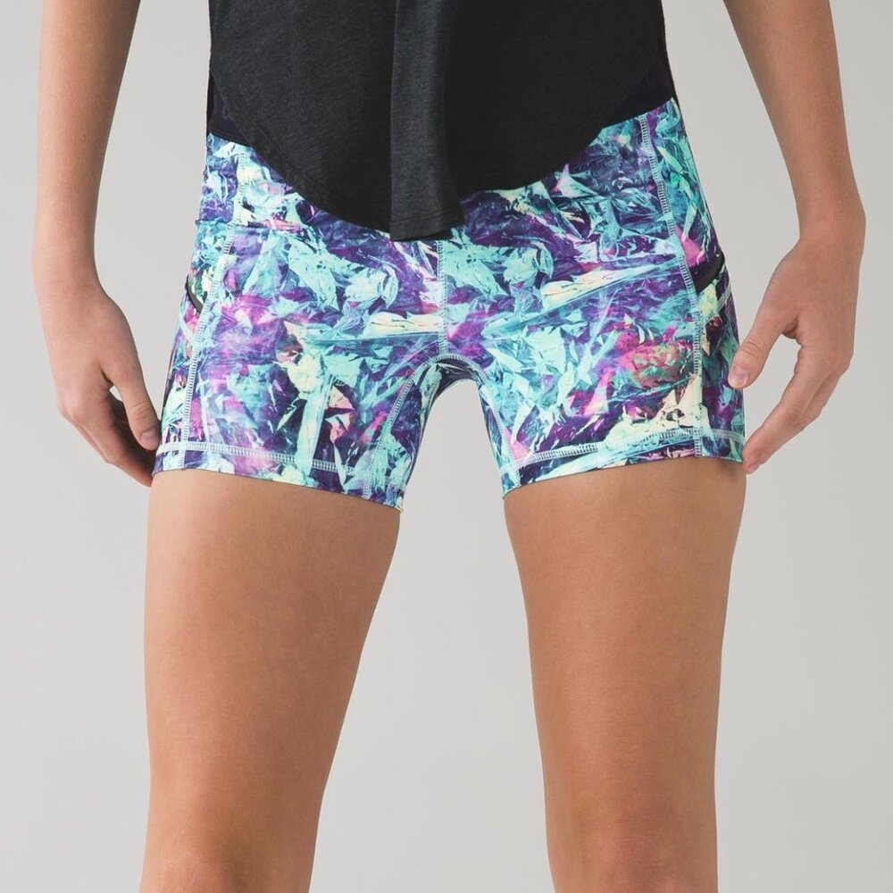 Lululemon What the Sport Short Irridescent Multi Size 6
